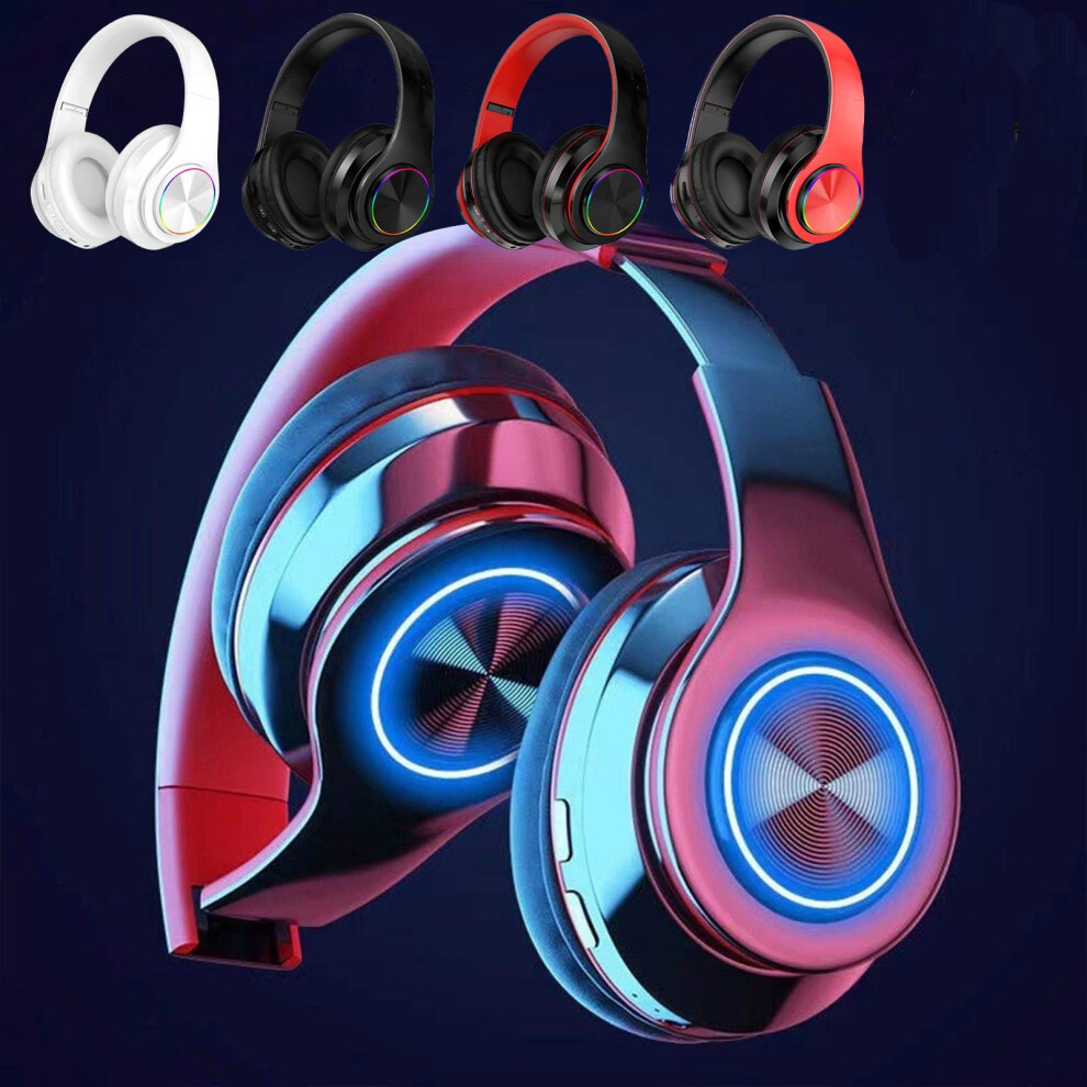 Jacenvly Bluetooth 5.0 Headphones With Subwoofer, Foldable Wireless Headset, Noise Cancellation, Built-In Mic, Compatible With Iphone Android 9164030143616