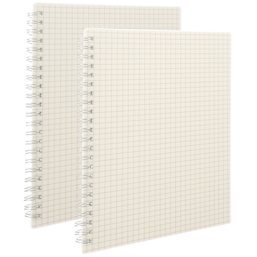 2 cadernos espiral com papel quadriculado para matemática e engenharia.