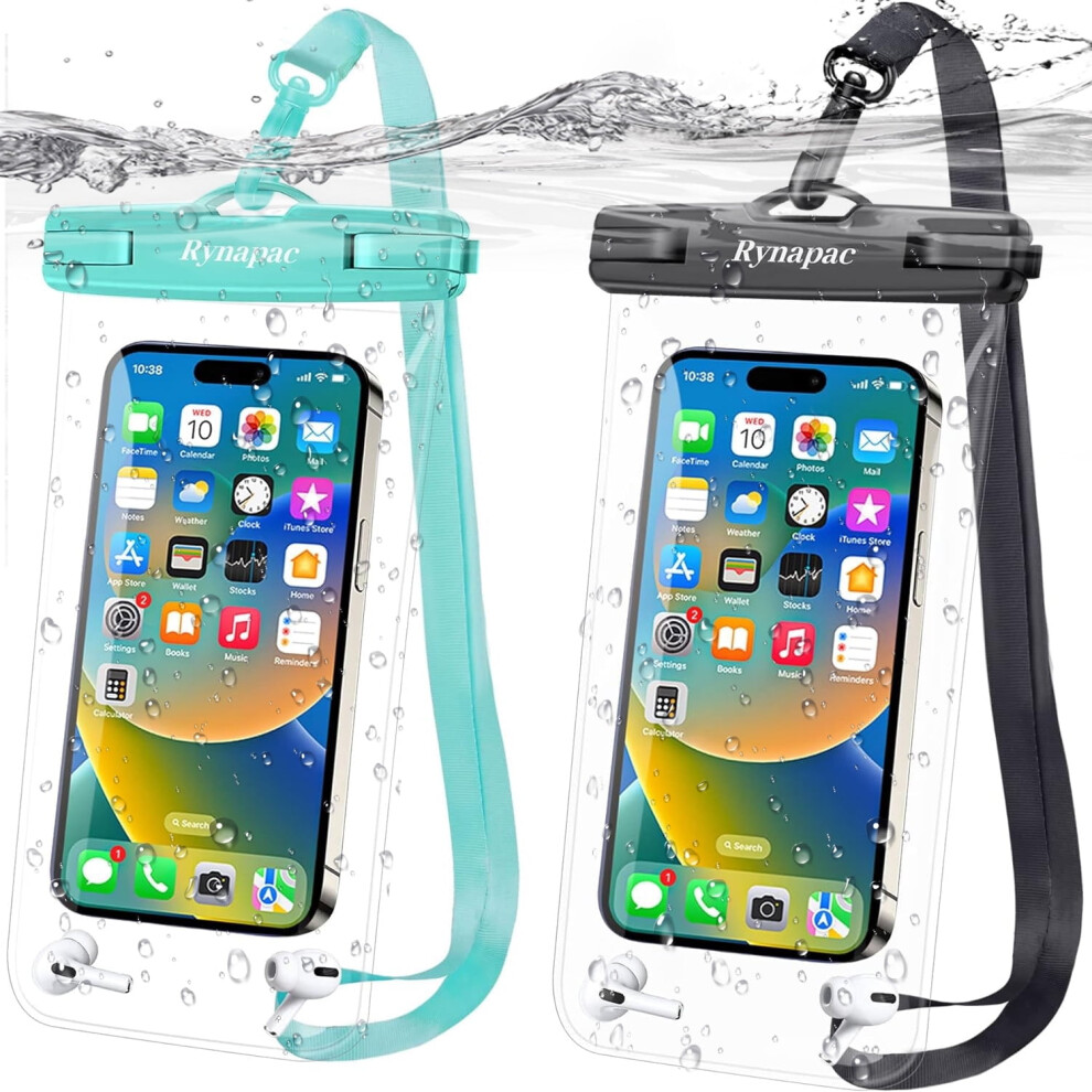 [2 Pack] Up To 8.5" Waterproof Phone Pouch With Lanyard, Ipx8 Dry Bag Case For Compatible With Iphone 15 Pro Max 14 Pro 13 12 Galaxy S23 Ultra S22 9191629538829