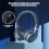 Ακουστικά Bluetooth με προσαρμογέα, ασύρματα ακουστικά ακύρωσης θορύβου με 6