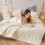 Πάπλωμα Bedsure White Queen από βαμβακερό ύφασμα, δροσερό και λεπτό, πλένεται στο 6