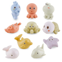 Badespielzeug für Babys (6–12 Monate), 10-teiliges Set mit Meerestieren zum Spritzen, Badespielzeug für Wasserspiele, spielerisches Lernen im