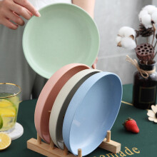 Assiettes creuses Travelwant en paille de blé - Compatibles micro-ondes et lave-vaisselle, incassables | Conviennent aux céréales, pour enfants et