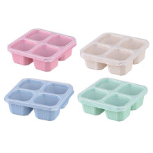 Cutie Bento cu 4 compartimente, cutie de prânz cu 4 compartimente pentru adulți și copii, recipiente reutilizabile pentru depozitarea alimentelor