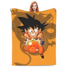 Dragon Ball Anime-Decke (203 x 152 cm), weicher Flanell-Fleece, geeignet für Zuhause, Büro und Sofa, warm und leicht – perfekt als Geschenk für