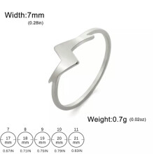 Anello RSAMD in acciaio inossidabile con fulmine e tuono, per uomo e donna, gioiello - acciaio 9