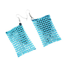 Pendientes cuadrados de lentejuelas Linyer, pendientes colgantes exagerados con borlas brillantes, adornos reutilizables para las orejas, joyería de