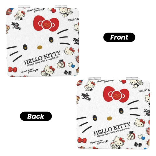 Καθρέφτης τσέπης Hello Kitty, φορητός μεγεθυντικός συμπαγής καθρέφτης μακιγιάζ 1