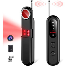 Detectoare de cameră ascunsă pentru protecția confidențialității, detector de insecte cu 5 niveluri de sensibilitate și 3 moduri de detectare,