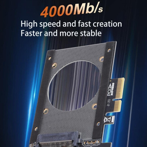 GUYUTING Σταθερή λειτουργία Κάρτα επέκτασης U.2NVME με παχιές επιχρυσωμένες επαφές για 2