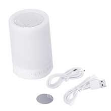Innovatív Sound Oasis, Érintésvezérlésű Bluetooth hangszóró, Szabályozható Színes LED Éjszakai Fény az Éjjeliszekrényhez, Hordozható
