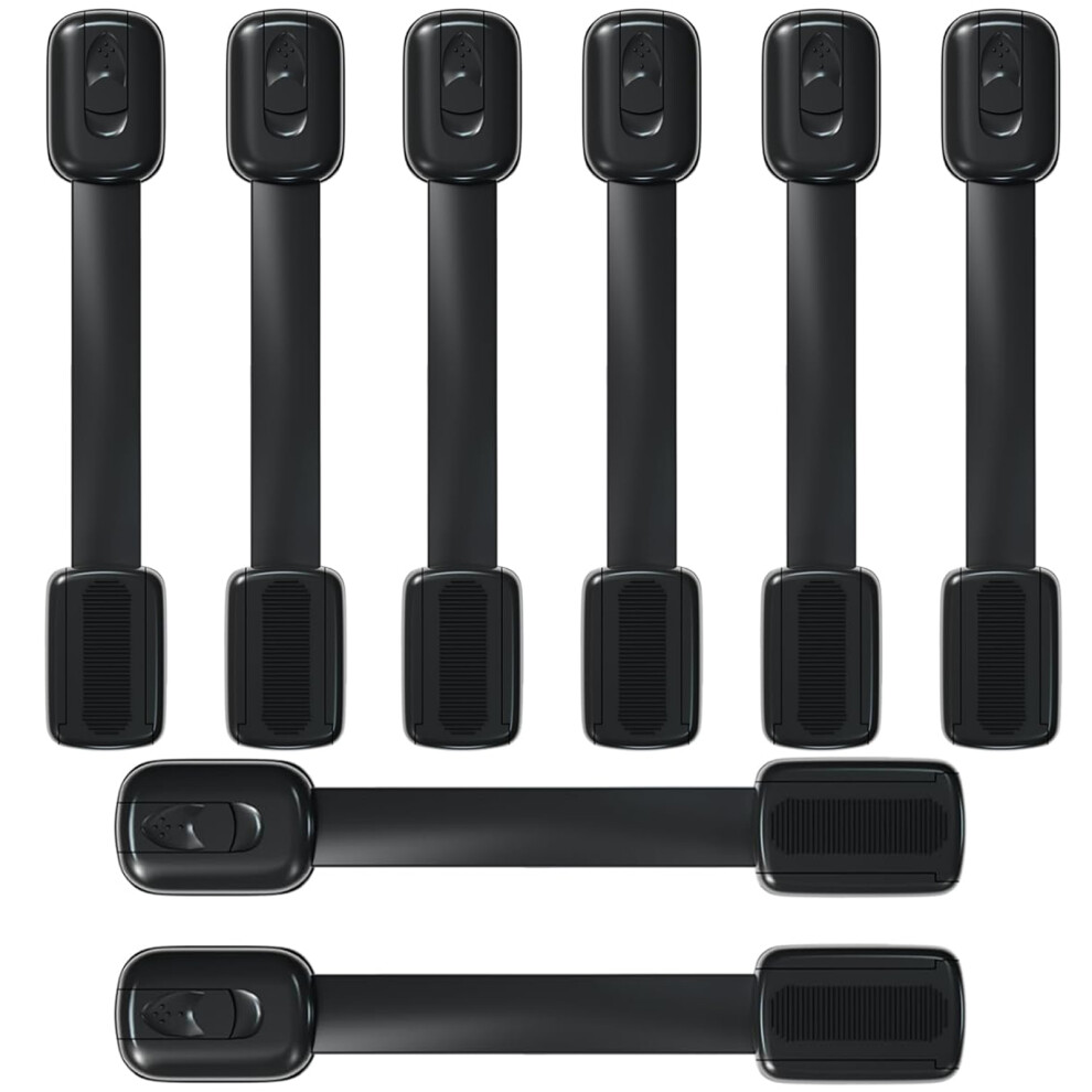Adjustable Safety Straps for Childproofing, Child Proof Latches Multi-Purpose Safety Locks for Drawers Refrigerators and Cabinets, Reusable Cabinet