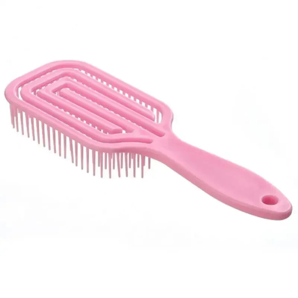 Pink Detangling Hair Brush For Wet Curly Hair With Ergonomic Handle And Scalp Massage Comb For Women