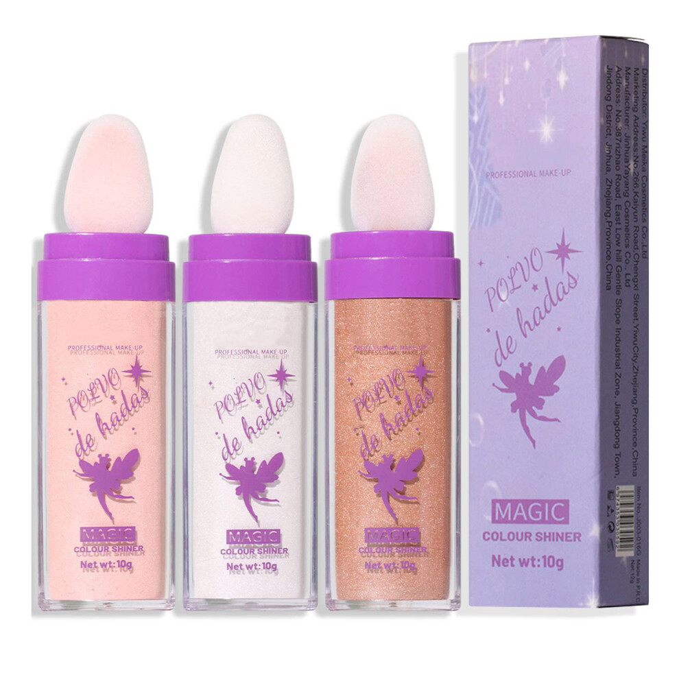 Highlighter Stick with Buildable Shimmer Finish for Face Body Eyes Lips, LongLasting Radiance 3 Colors