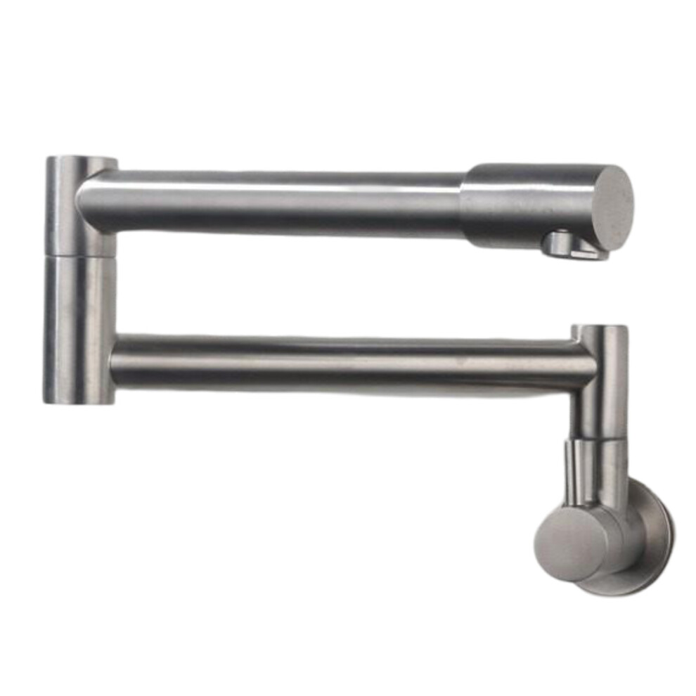 Pot Filler Faucet Wall Mount Kitchen Faucet, 360 Rotatable Faucet With Double Joint Swing Arm, Retractable Wall Mounted Pot Filler For Stove Top 9009791665949