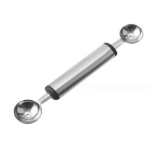Oboustranný nerezový kulatý meloun, ergonomický design pro hladké kulaté kuličky, omyvatelná naběračka na ovoce na melounový led z