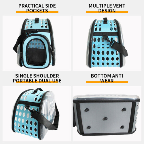 Τσάντα κατοικίδιων Crossbody, αναπνεύσιμη φορητή τσάντα εκδρομών για γάτες, σακίδιο 2