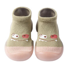 Babyschuhe für die ersten Schritte, rutschfeste Gummisohle, stoßdämpfende Hausschuhe aus weichem, atmungsaktivem Material.