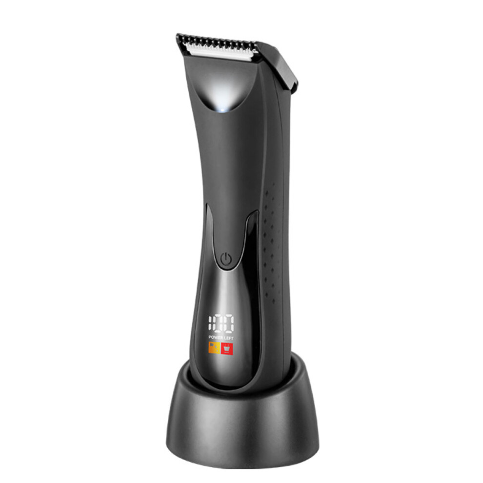 Skin-Friendly Shaver for Men, Full-Body Trimming Performance with Ceramic Blade Technology, Rechargeable Trimmer with Adjustable Combs, Electric Body