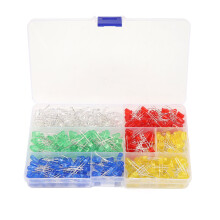 Kit de LED pour projets électroniques DIY, diodes électroluminescentes 5 mm, assortiment de LED, éclairage puissant, commutation rapide, faible