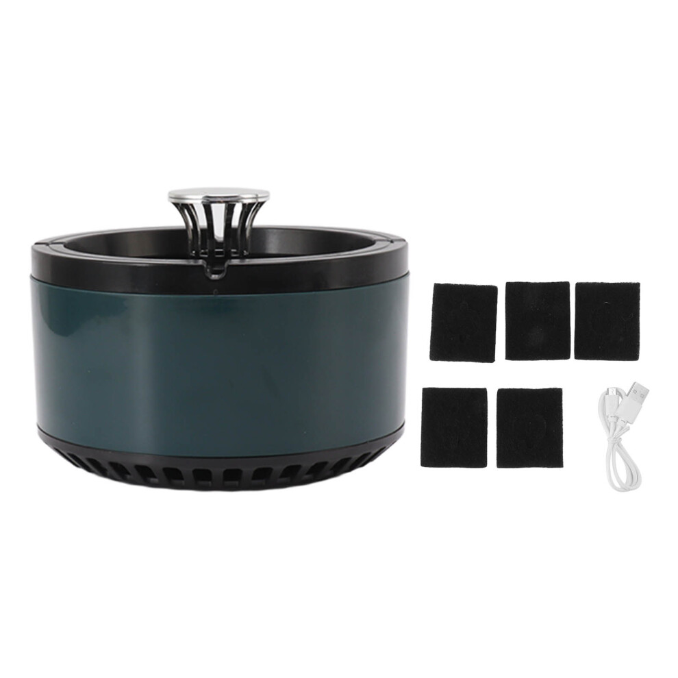 Smokeless Ashtray, 2 In 1 Multifunctional Ashtray Featuring Air Purification and 360 Degree Wind Circulation, High Quality Material with Flame