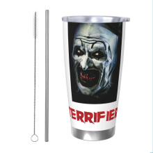 Terrifier Bicchiere termico da 20 once, tazza da viaggio per caffè in acciaio inossidabile con isolamento sottovuoto, tazza termica da viaggio con