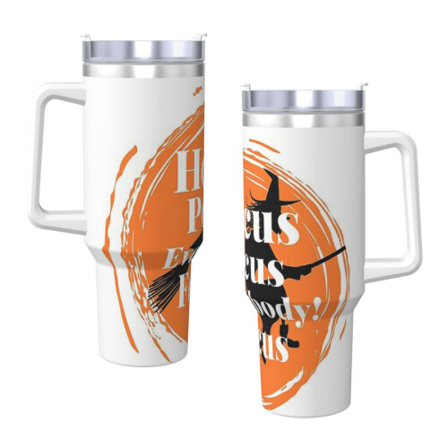 Hocus Pocus Ποτήρι 40oz με λαβή και καπάκι από καλαμάκι, μονωμένο ποτήρι, μπουκάλι νερού