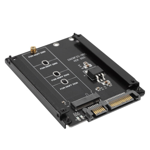 Προσαρμογέας M.2NGFF σε 2,5 ιντσών KEY B KEY, Μετατροπέας SSD M.2NGFF, 22 ακίδων, Plug and Play, για 1
