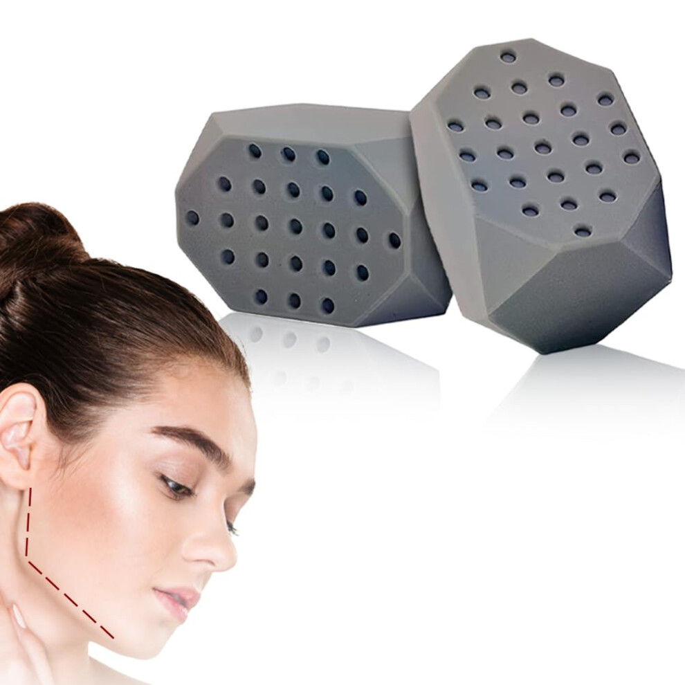 Jawline Exerciser for Men and Women, 4 Resistance Silicone Jaw Trainer Tablets, Facial Slimming