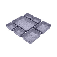 LWITHSZG Filz-Schubladenorganizer, 7er-Pack, flache Schreibtischschubladen-Organizer, platzsparende Trennboxen für Büroutensilien und