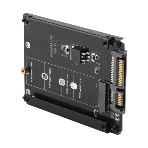 Προσαρμογέας M.2NGFF σε 2,5 ιντσών KEY B KEY, Μετατροπέας SSD M.2NGFF, 22 ακίδων, Plug and Play, για 2
