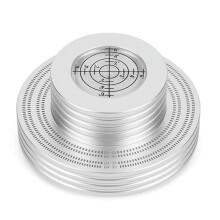 Skivvikt LP Vinylskivklämma Vattenpass Skivspelare Stabilisator Vibrationsspelare Tillbehör Silver