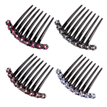HEMOTON1pc Peinetas de cristal con diseño floral, accesorios para el cabello para mujeres y niñas (color aleatorio)