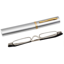Leesbril met sterkte +1.0 - +4.0 Draagbare metalen doos UNISEX Zilver +2.25