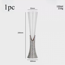 Diamond Women‘s Champagne mug Set with Diamond Crystal Glass High Leg Wine Cup Drink Cup Gift Wine Glass Beautiful Cups 150ml