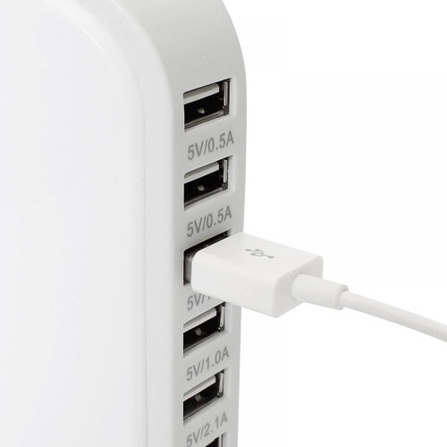 Σταθμός φόρτισης USB30W, φορτιστής τοίχου 6 θυρών με έξυπνο ολοκληρωμένο κύκλωμα, 1