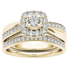 Parring Ringe til kvinder Zirkon Forgyldt ring Ringe til par Indlagt Klassisk smykke Ringe Ringe i smykker Vielsesring Bronze Størrelse 10