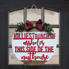 Decorazione a pendente Begine in offerta, insegna in legno da appendere alla porta a tema natalizio (3D), 1 insegna in legno da appendere alla porta
