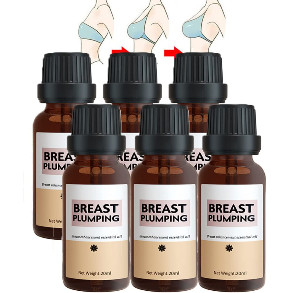 Light Breast Enlargement Oil With Herbal Bust Firming And Hydration Â Natural Plumping Massage Oil 6Pcs
