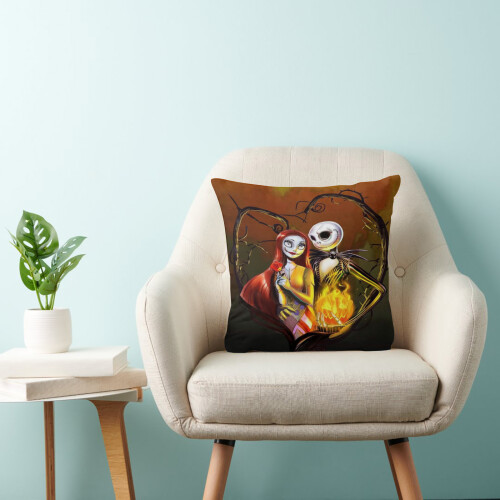 Capa de almofada decorativa "O Estranho Mundo de Jack" 50x50cm (20x20 polegadas) para decoração externa, sala de estar, sofá e casa. 2