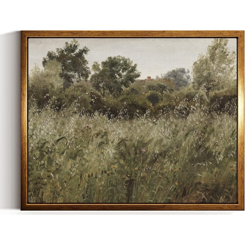 ASPORIC Vintage καμβάς τοίχου, εκτύπωση αγριολούλουδων σε ρουστίκ λιβάδι, διακόσμηση