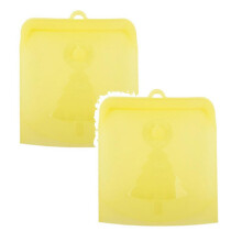 Saco de silicone reutilizável para alimentos Xubond, amarelo | Ideal para sanduíches, lanches, almoço, frutas, congelador e produtos frescos (1