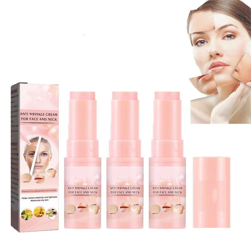 Wrinkle Balm Stick for Face and Neck, AntiAging Moisture Balm with Deep Hydration, 3pcs