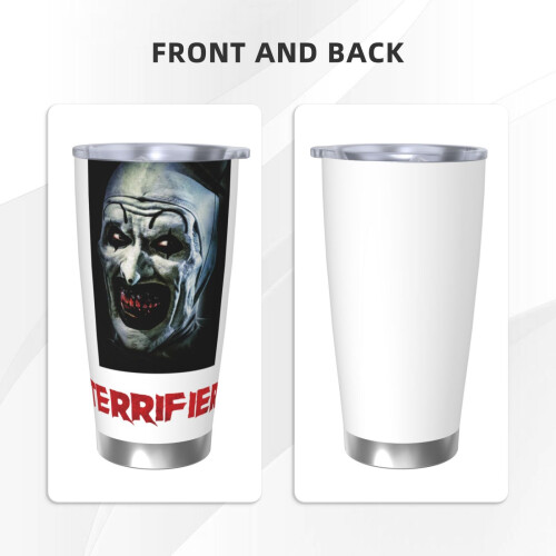 Terrifier20oz Tumbler, Κούπα ταξιδιού καφέ από ανοξείδωτο ατσάλι με μόνωση κενού, Κούπα 2