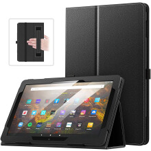 Étui compatible avec les nouvelles tablettes Kindle Fire HD10 et 10 Plus (11e génération, sortie 2021) 10,1 pouces - Support pliable et fin