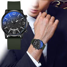 Elektronische Herrenuhr mit Wecker, Funktionsanzeige, blauem Licht, modischem Glas, Sport- und Studentenuhr