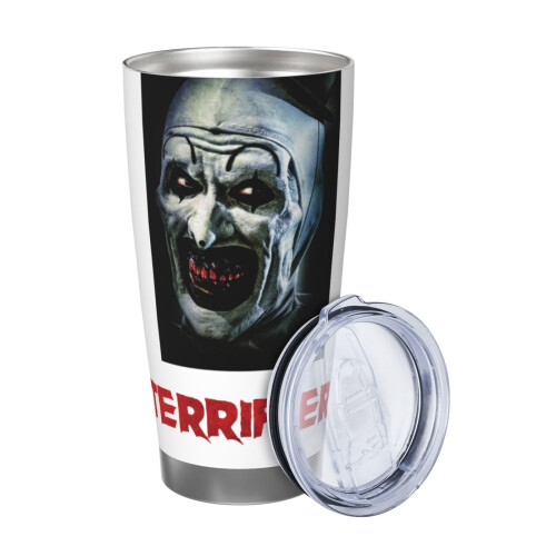 Terrifier20oz Tumbler, Κούπα ταξιδιού καφέ από ανοξείδωτο ατσάλι με μόνωση κενού, Κούπα 1