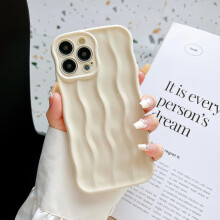 XIZYO compatibil cu carcasa iPhone 15Pro de 6,1 inch, drăguță, ondulată, model estetic cu valuri de apă, moale, din silicon, rezistentă la