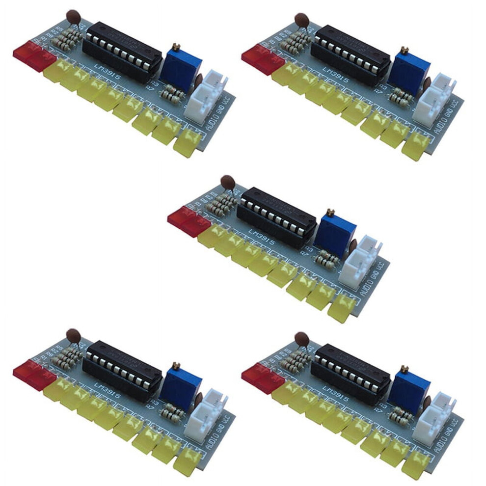5X Lm3915 Audio Level Indicator Diy Kit 10 Led Sound Audio Spectrum Analyzer Level Indicator Kit Electoronics Soldering 9164030740310
