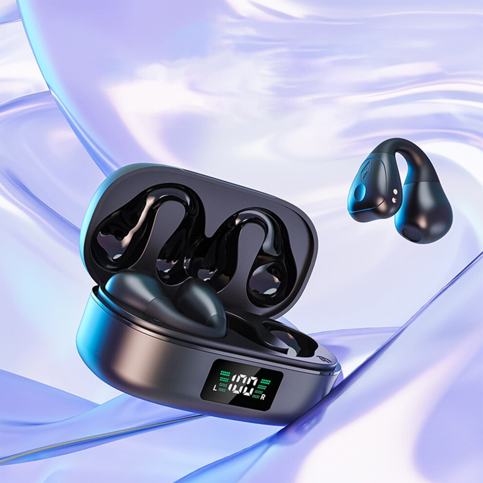 Txmfgh Wireless Ear Clip Skeleton Conduction Headphones: Bluetooth 5.3 Waterproof, Ideal For Sports, Cycling, And Safe Driving 9004841996622